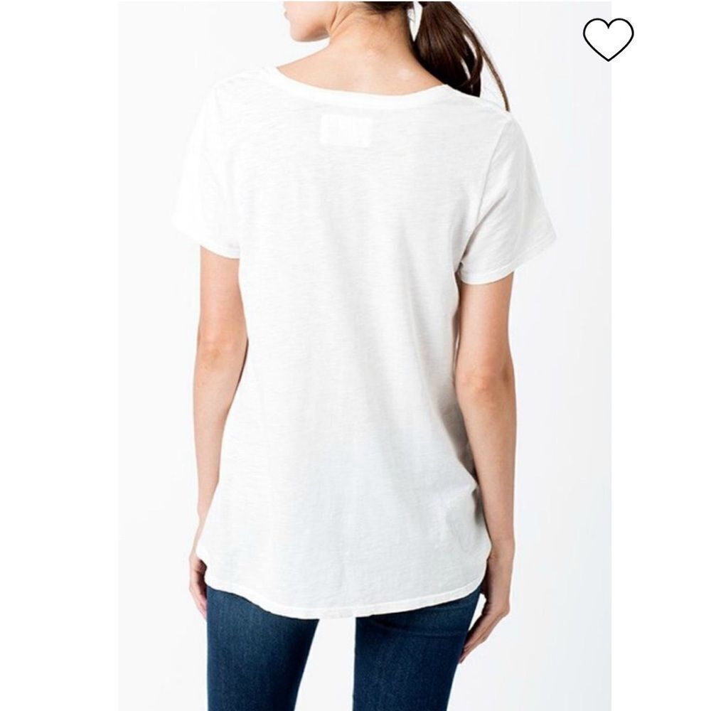 NWT From Los Angeles Sol Angeles Coconut Split Tee - Picture 3 of 4